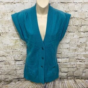 Beth Bowley Teal Green Cashmere Tunic Sweater